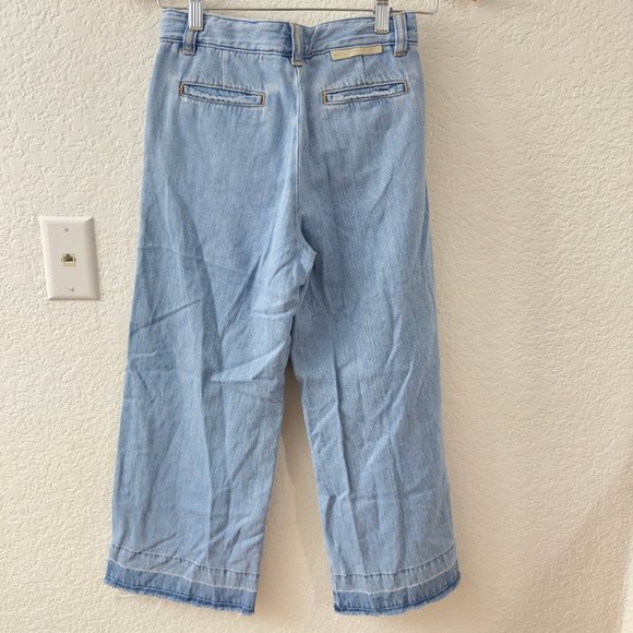 Stella McCartney Kids Size 12 Years Old Raw Hem Jean Light Wash - Picture 2 of 8